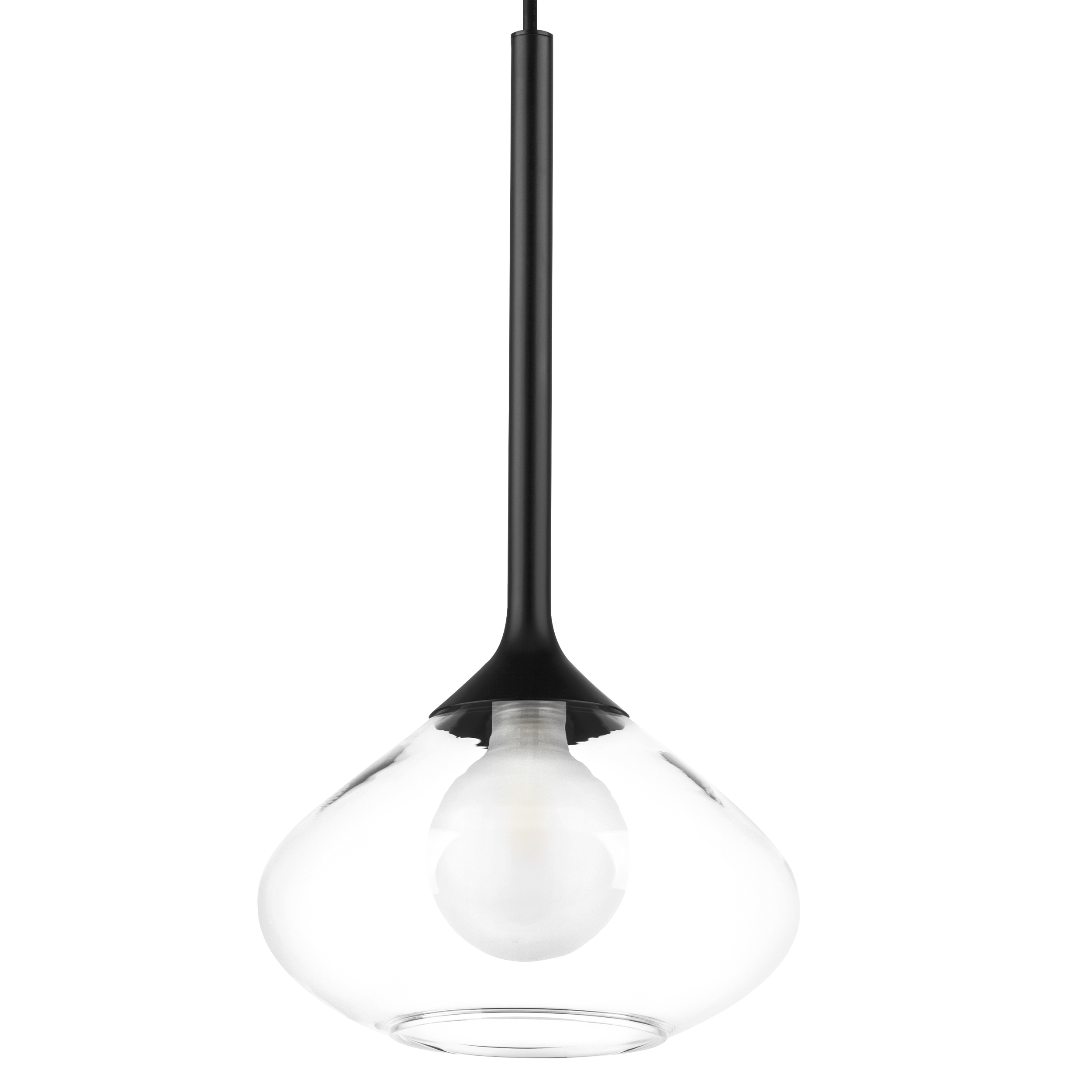 801203 Люстра VETRO 1х6W(led) G9 ЧЕРНЫЙ/ПРОЗРАЧНЫЙ
