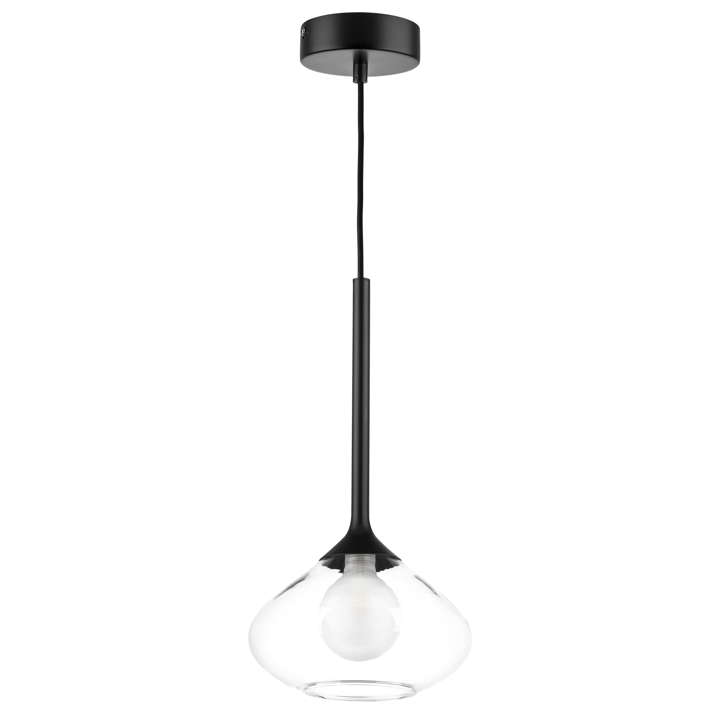 801203 Люстра VETRO 1х6W(led) G9 ЧЕРНЫЙ/ПРОЗРАЧНЫЙ