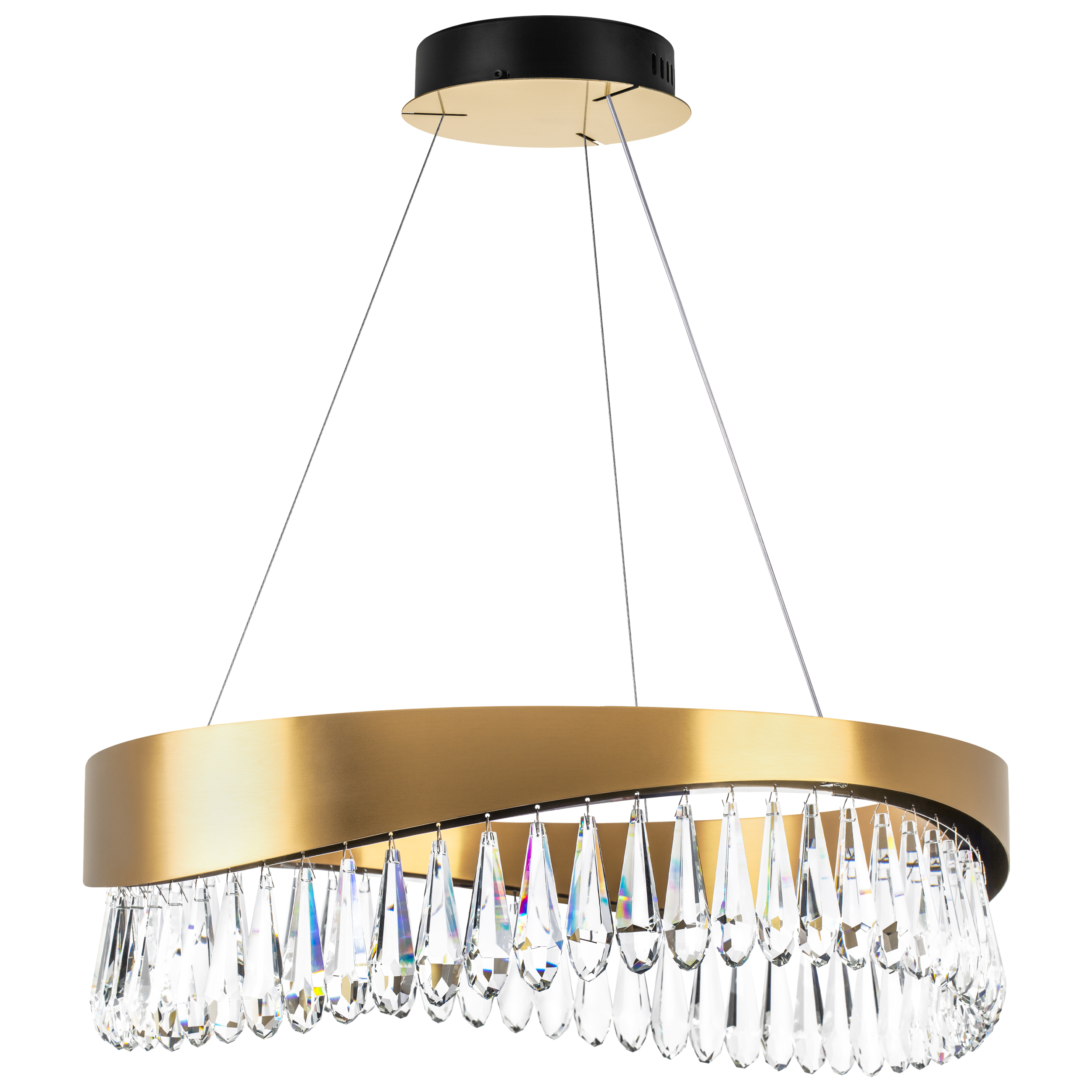 703163 Люстра HELIO 30W LED 2778LM ШАМПАНЬ 3500K