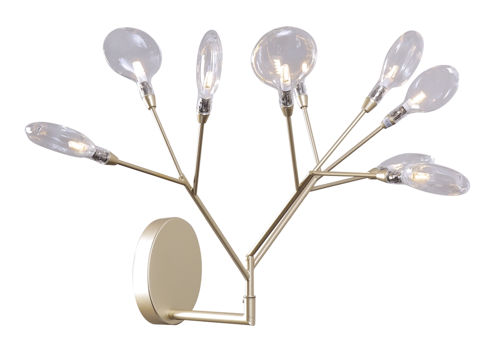 Crystal Lux Бра Crystal Lux EVITA AP9 GOLD/TRANSPARENT