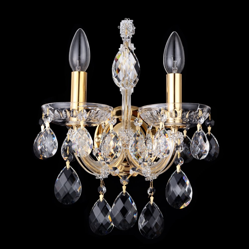Crystal Lux Бра Crystal Lux ISABEL AP2 GOLD/TRANSPARENT