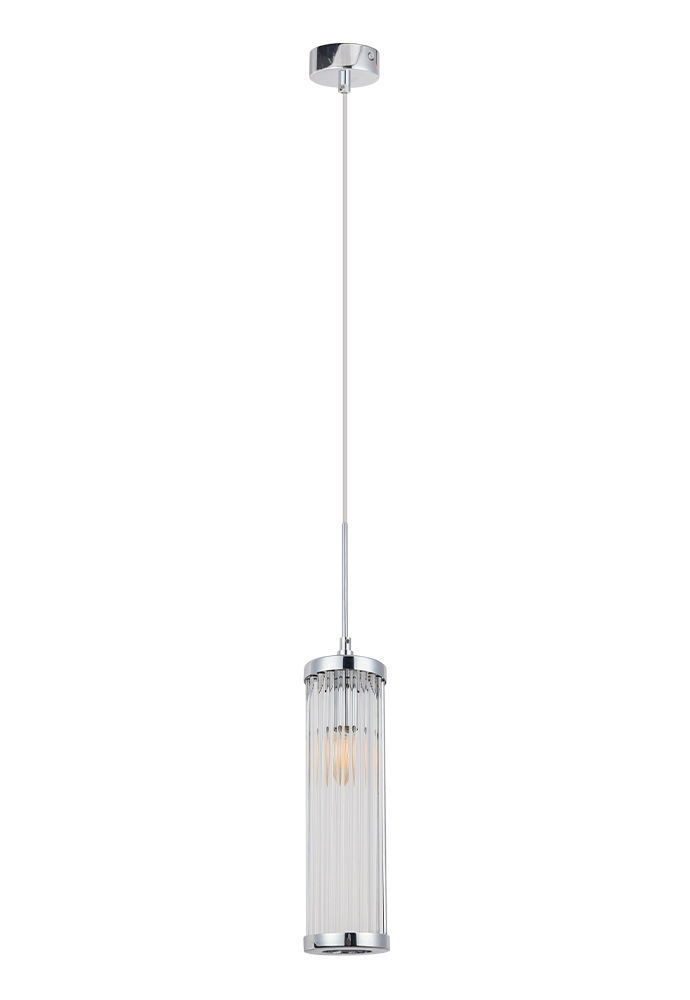 Crystal Lux Светильник подвесной Crystal Lux TADEO SP1 D100 CHROME/TRANSPARENTE