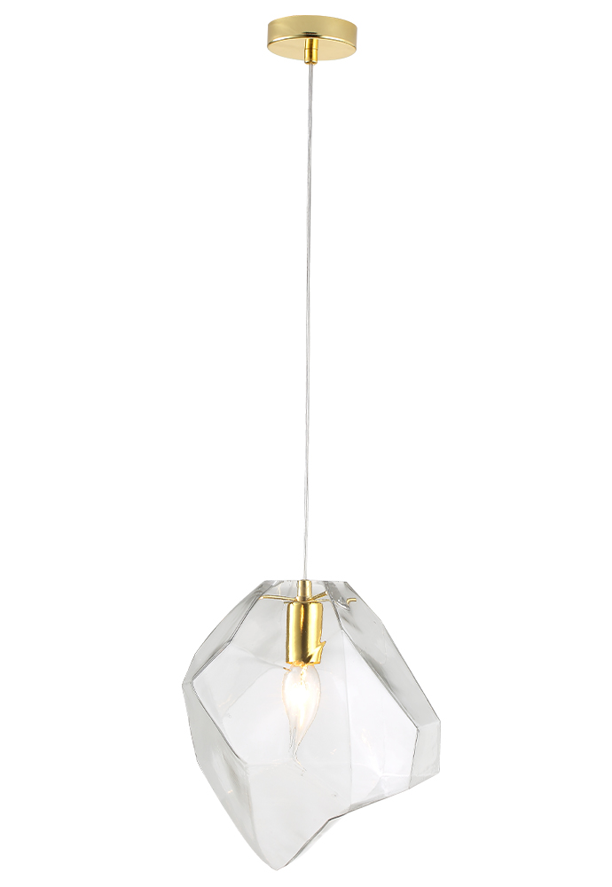 Crystal Lux Светильник подвесной Crystal Lux NUESTRO SP1 GOLD/TRANSPARENT