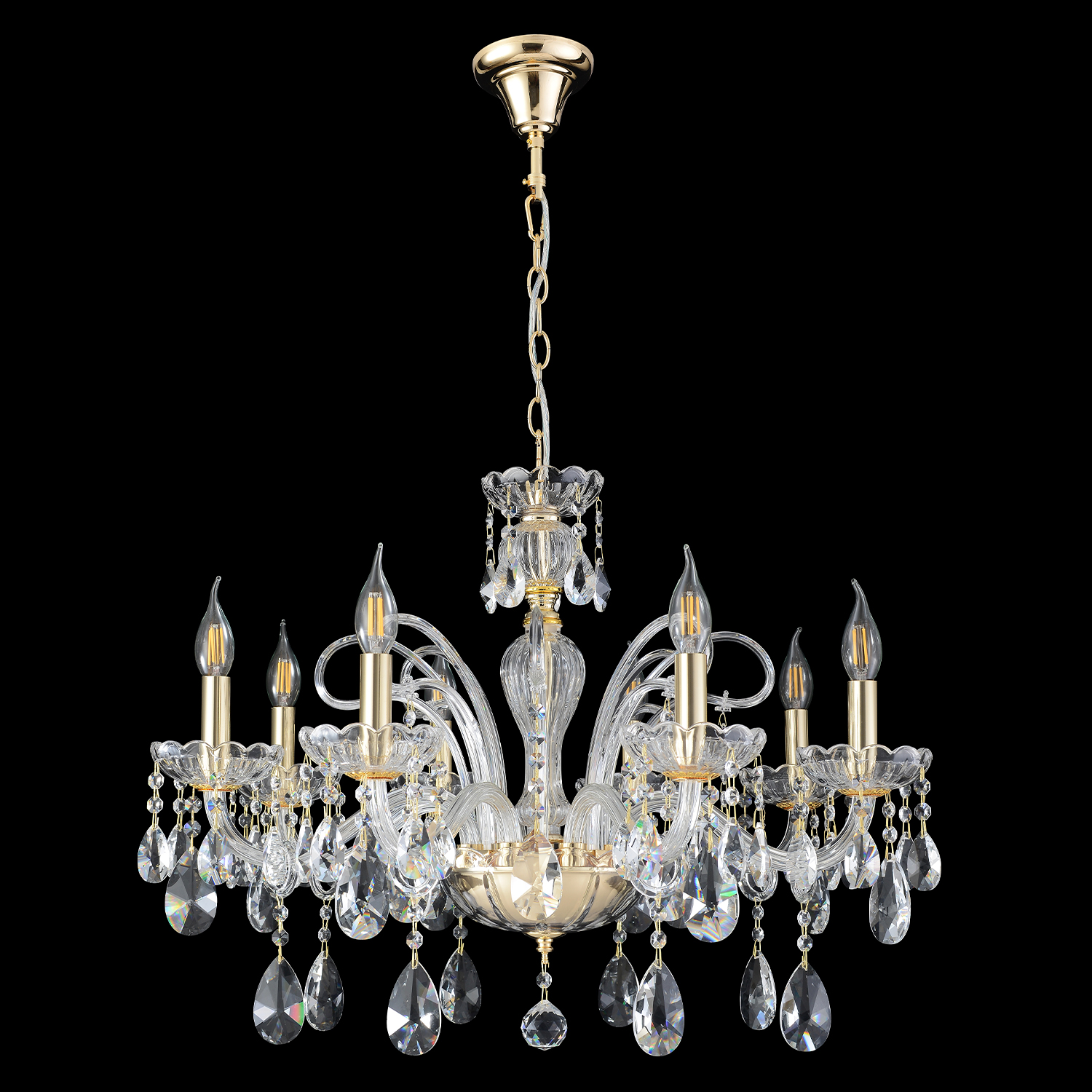 Crystal Lux Люстра Crystal Lux MONICA SP8 GOLD