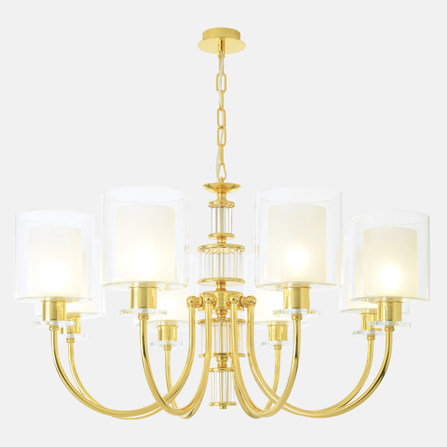 Crystal Lux Люстра Crystal Lux ELENA SP8 GOLD