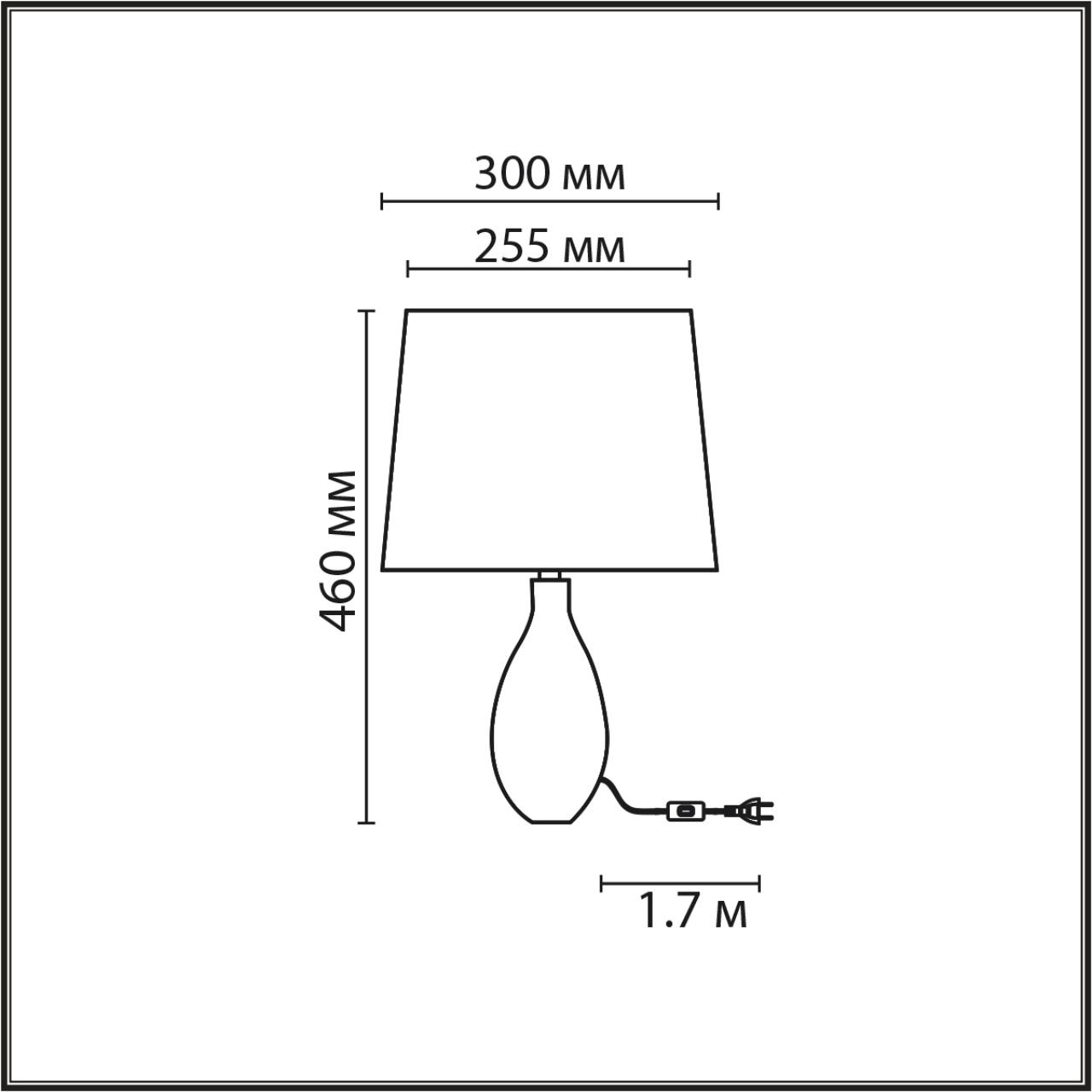 8138/1T MODERNI LN25 000 серый/белый, керамика/текстиль Настольная лампа Е27 1*60W 220V YARA