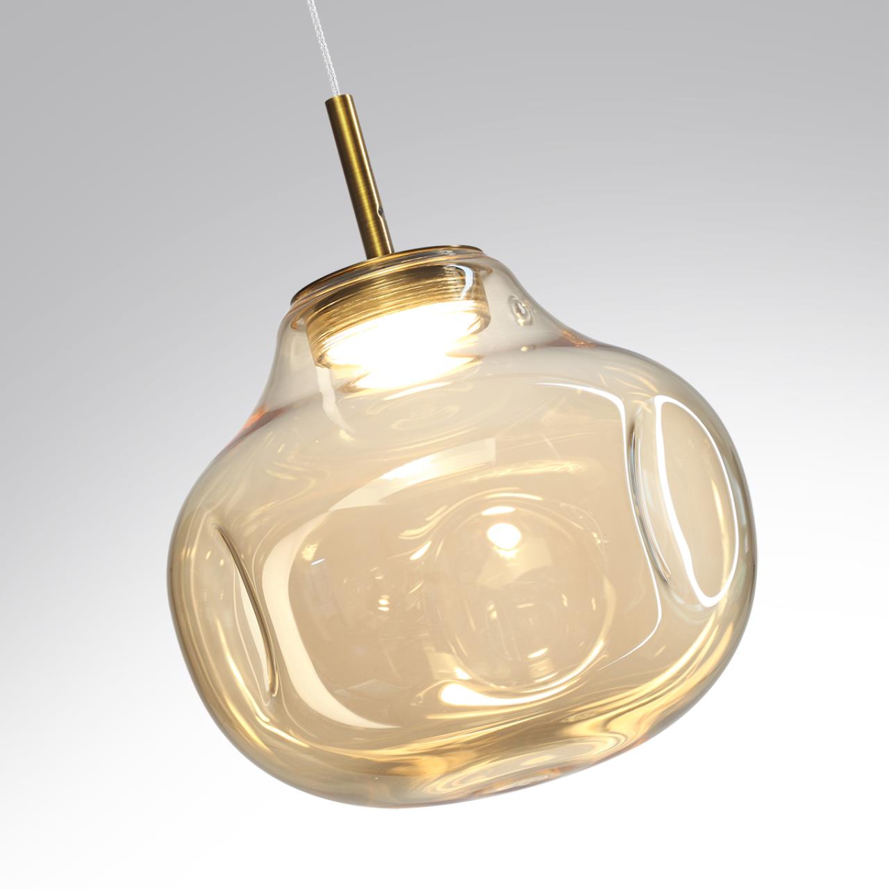 5097/4L PENDANT ODL25 421 античн.бронза/янтарный/металл/стекло Подвес LED 4W 4000K 388Лм VASO