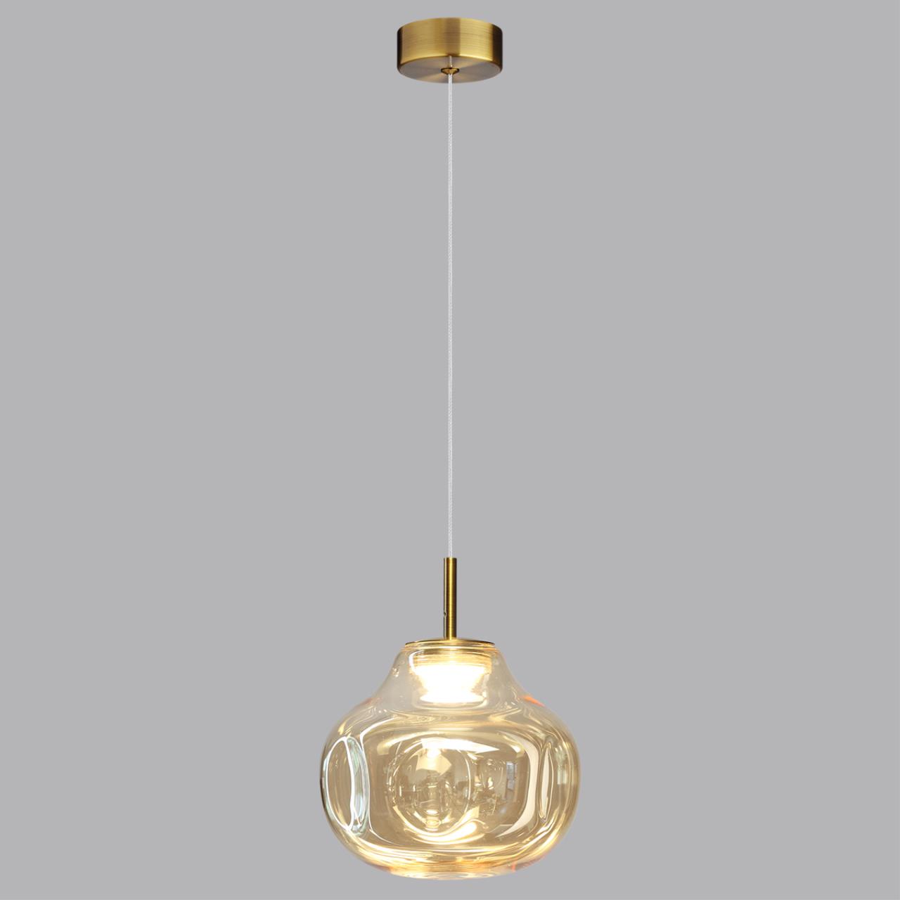 5097/4L PENDANT ODL25 421 античн.бронза/янтарный/металл/стекло Подвес LED 4W 4000K 388Лм VASO