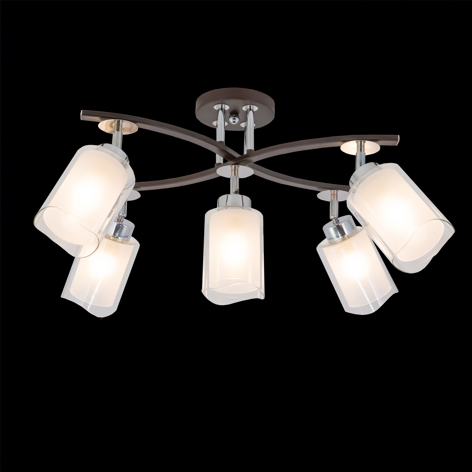 CITILUX Citilux Фортуна CL156152 Люстра с поворотными плафонами Венге Хром