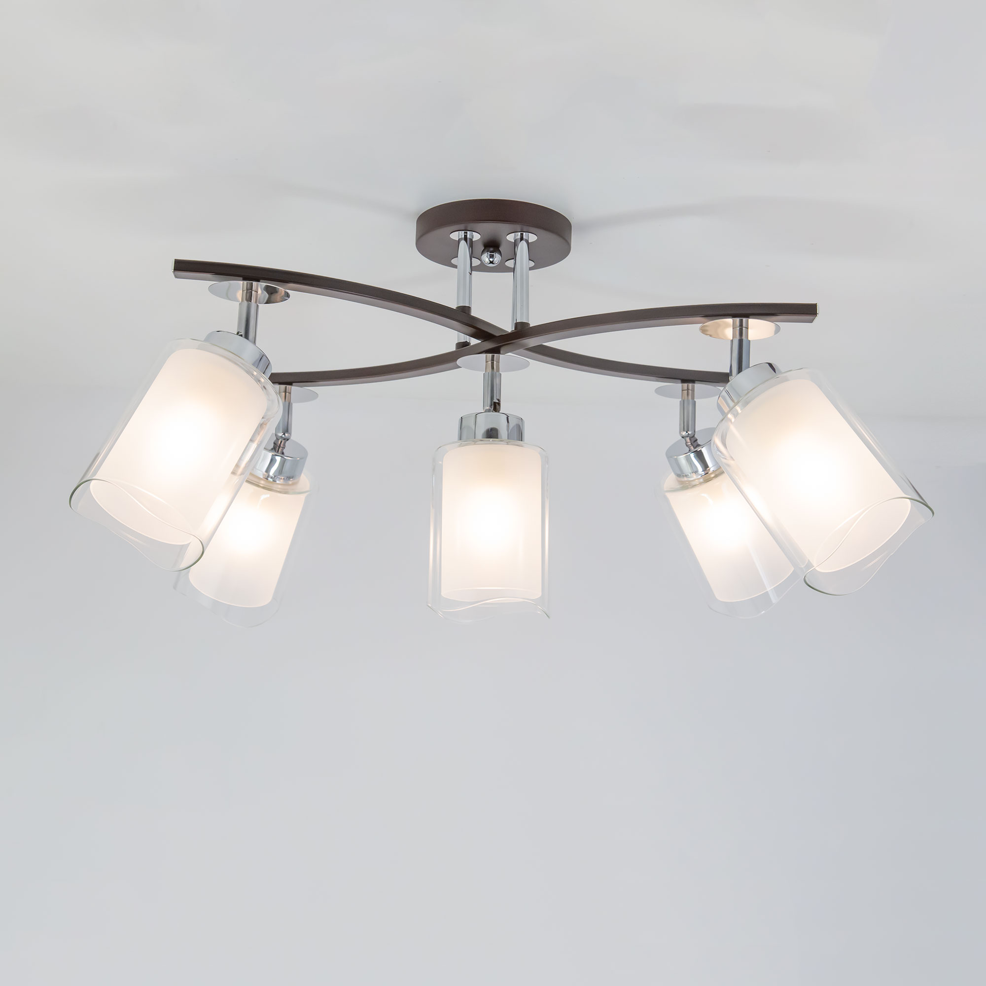 CITILUX Citilux Фортуна CL156152 Люстра с поворотными плафонами Венге Хром