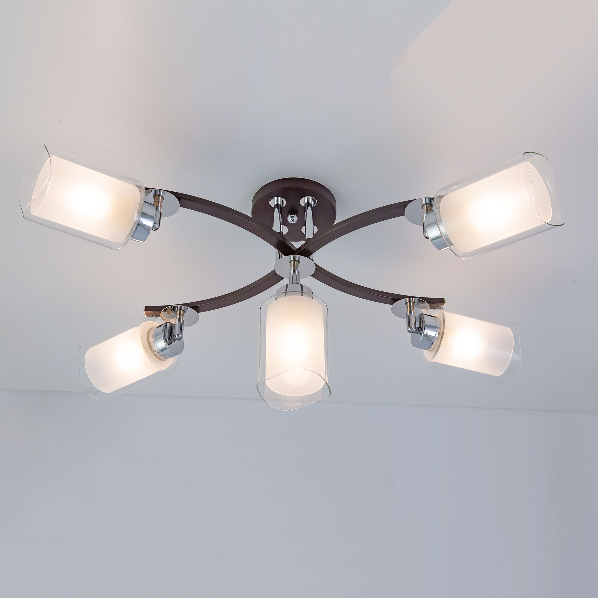 CITILUX Citilux Фортуна CL156152 Люстра с поворотными плафонами Венге Хром