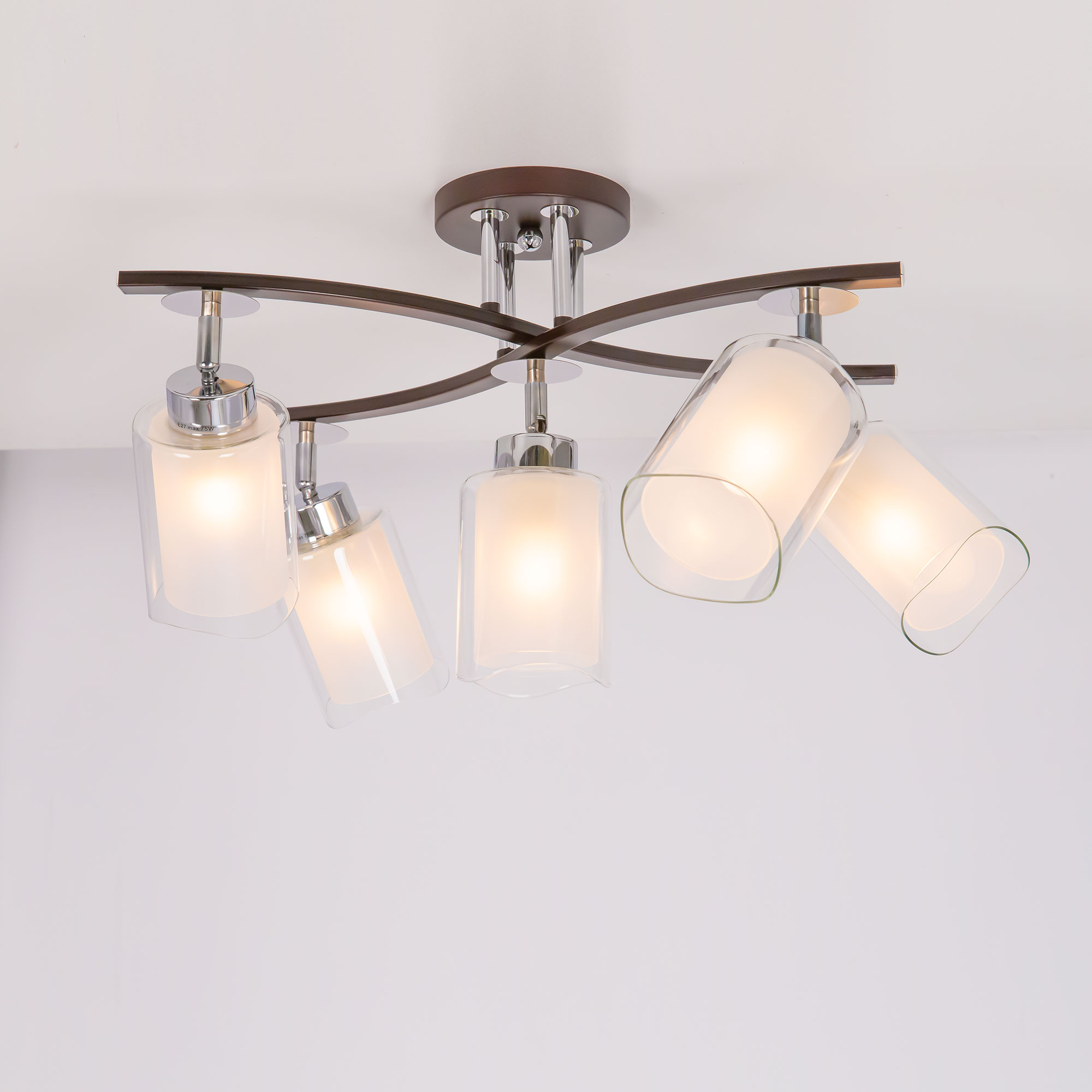 CITILUX Citilux Фортуна CL156152 Люстра с поворотными плафонами Венге Хром